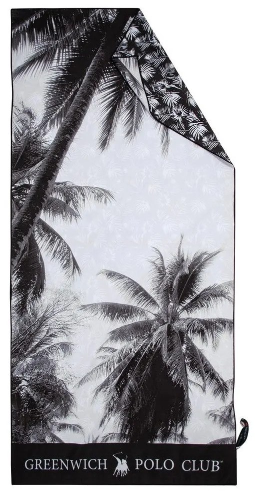 Πετσέτα Θαλάσσης 3875 Black-White Greenwich Polo Club Beach 80x170cm Microfiber