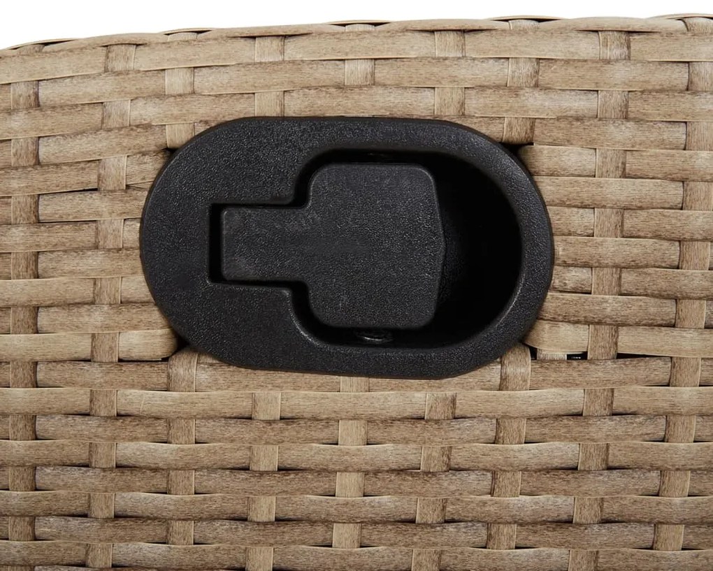 vidaXL Σετ Τραπεζαρίας Κήπου 7 τεμ. Μικτό Μπεζ Συνθ. Ρατάν &amp; Μαξιλάρια