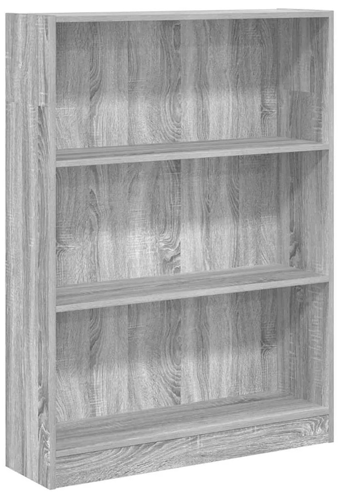 vidaXL Βιβλιοθήκη Γκρι Sonoma 80x24x109 εκ. από Επεξεργ. Ξύλο