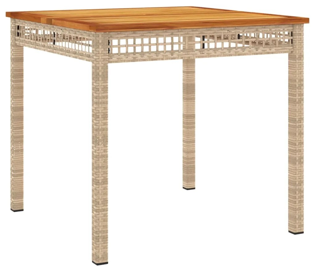 vidaXL Σετ Τραπεζαρίας Κήπου 5 τεμ. Μπεζ Συνθετικό Ρατάν με Μαξιλάρι