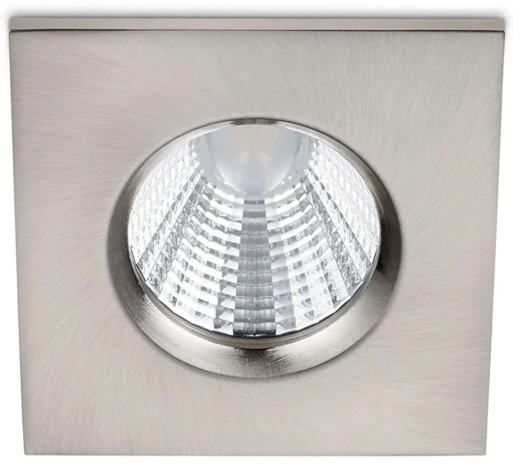 Σποτ Χωνευτό Zagros 650610107 8x8x5cm Dim Led 345Lm 5,5W 3000K Nickel Trio Lighting Square