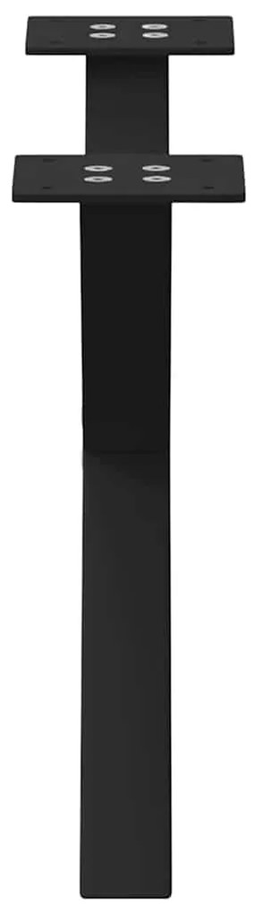 vidaXL Πόδια Τραπεζιού Σαλονιού σε Σχήμα Χ, 2 τεμ. Μαύρο, Ατσάλι 60x(30-31) εκ.