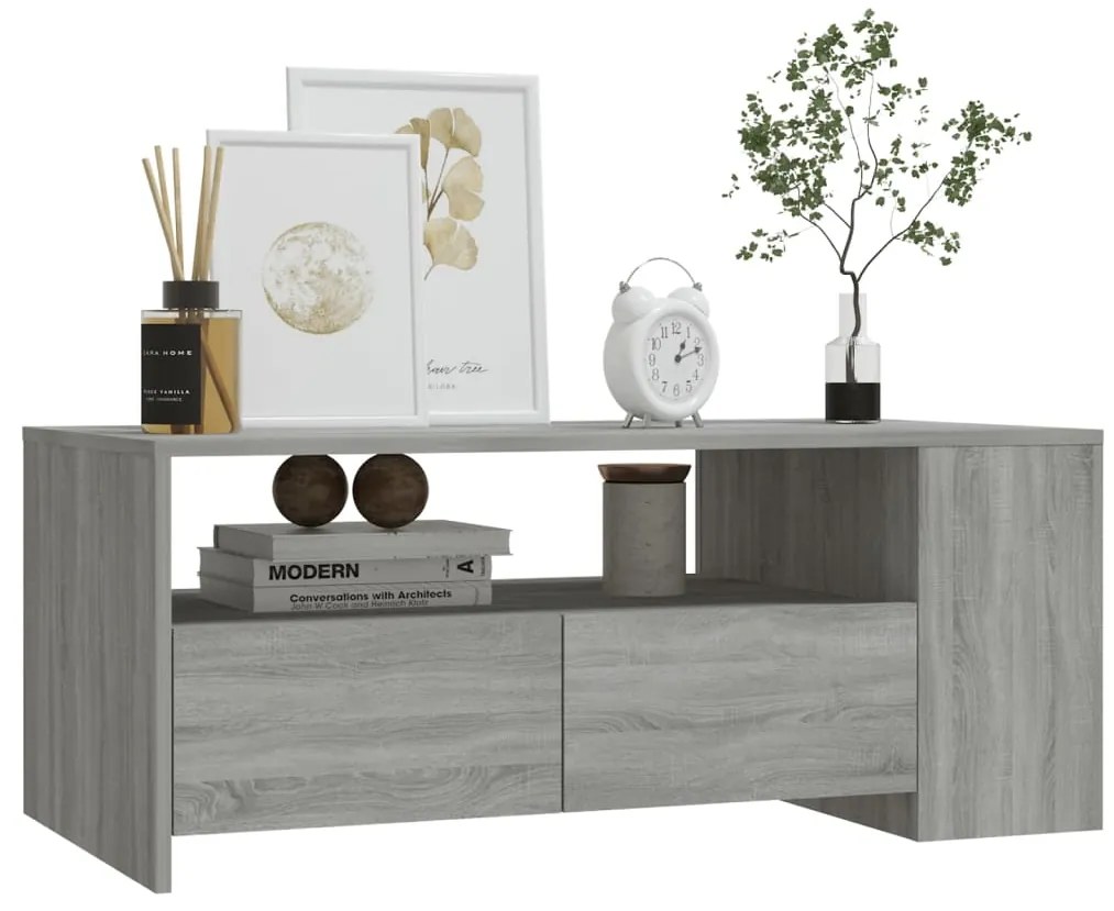 vidaXL Τραπεζάκι Σαλονιού Γκρι Sonoma 102x55x42 εκ. Επεξεργασμένο Ξύλο