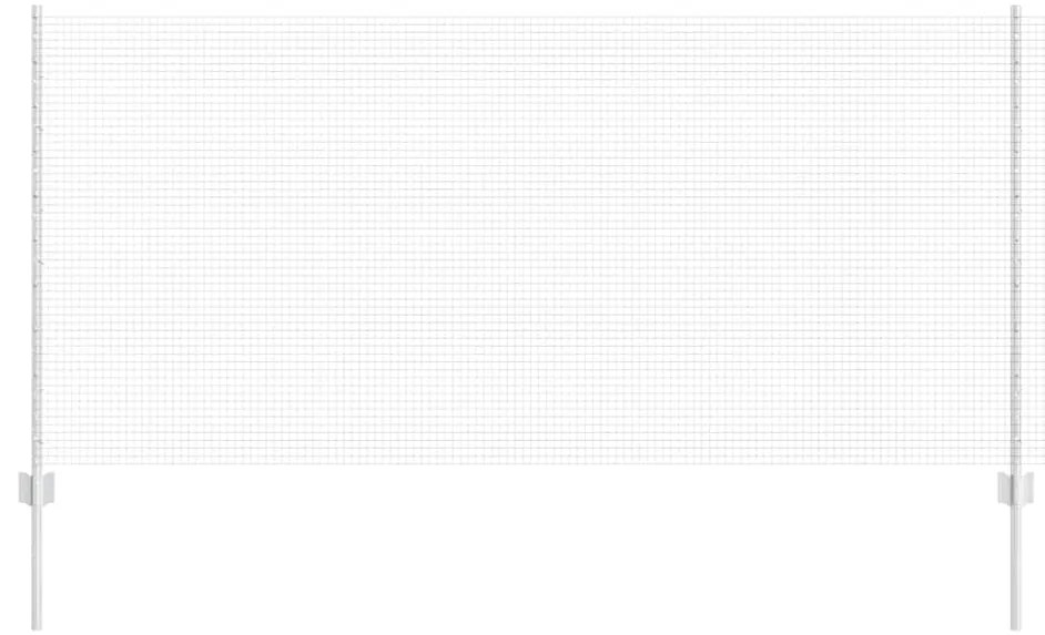 vidaXL Τείχος και Πόστ Ασημί 1 x 10 m Ατσάλι