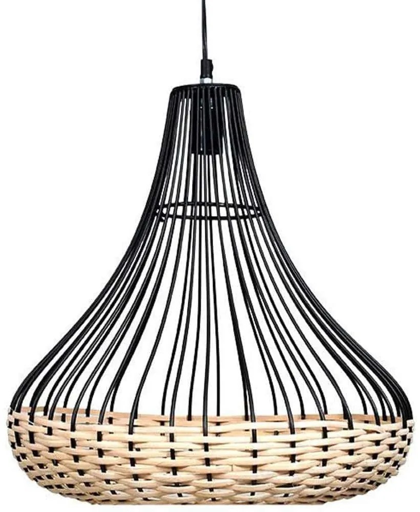 Φωτιστικό Οροφής 949-124-006 41x41cm 1xE27 60W Natural-Black