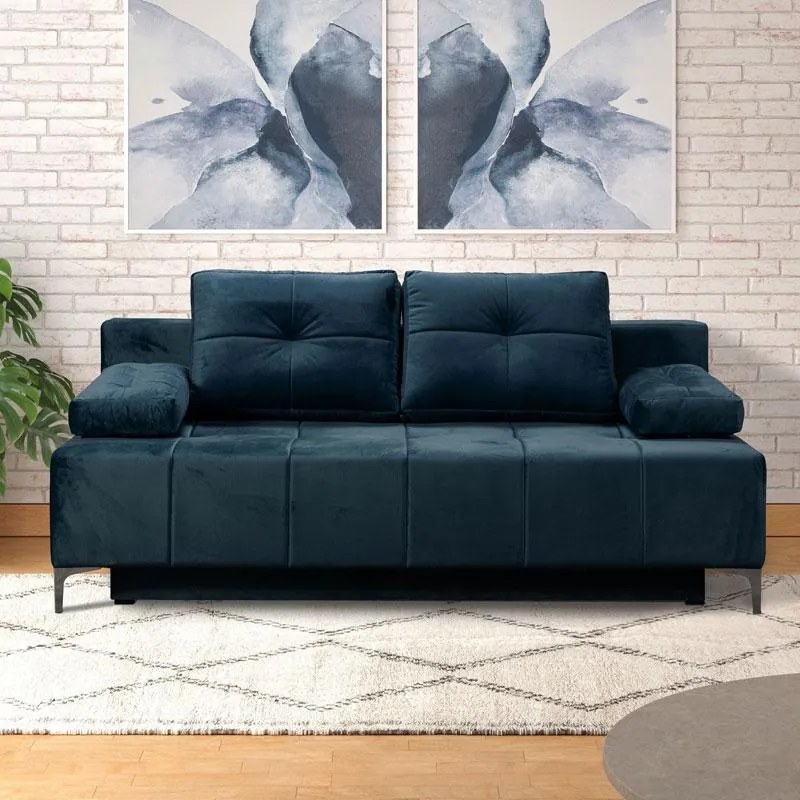 Kαναπές - Κρεβάτι Elena Σκούρο Μπλέ 199x96x93 εκ. 199x96x93 εκ.