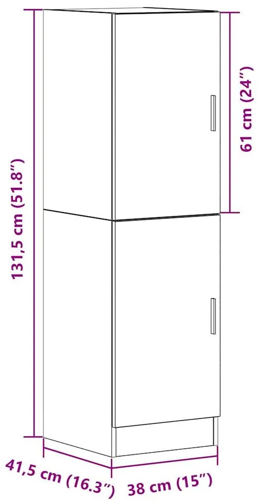 ΣΤΗΛΗ ΚΟΥΖΙΝΑΣ ΜΑΥΡΗ 38X41,5X131,5 ΕΚ. ΑΠΟ ΕΠΕΞΕΡΓΑΣΜΕΝΟ ΞΥΛΟ 860113