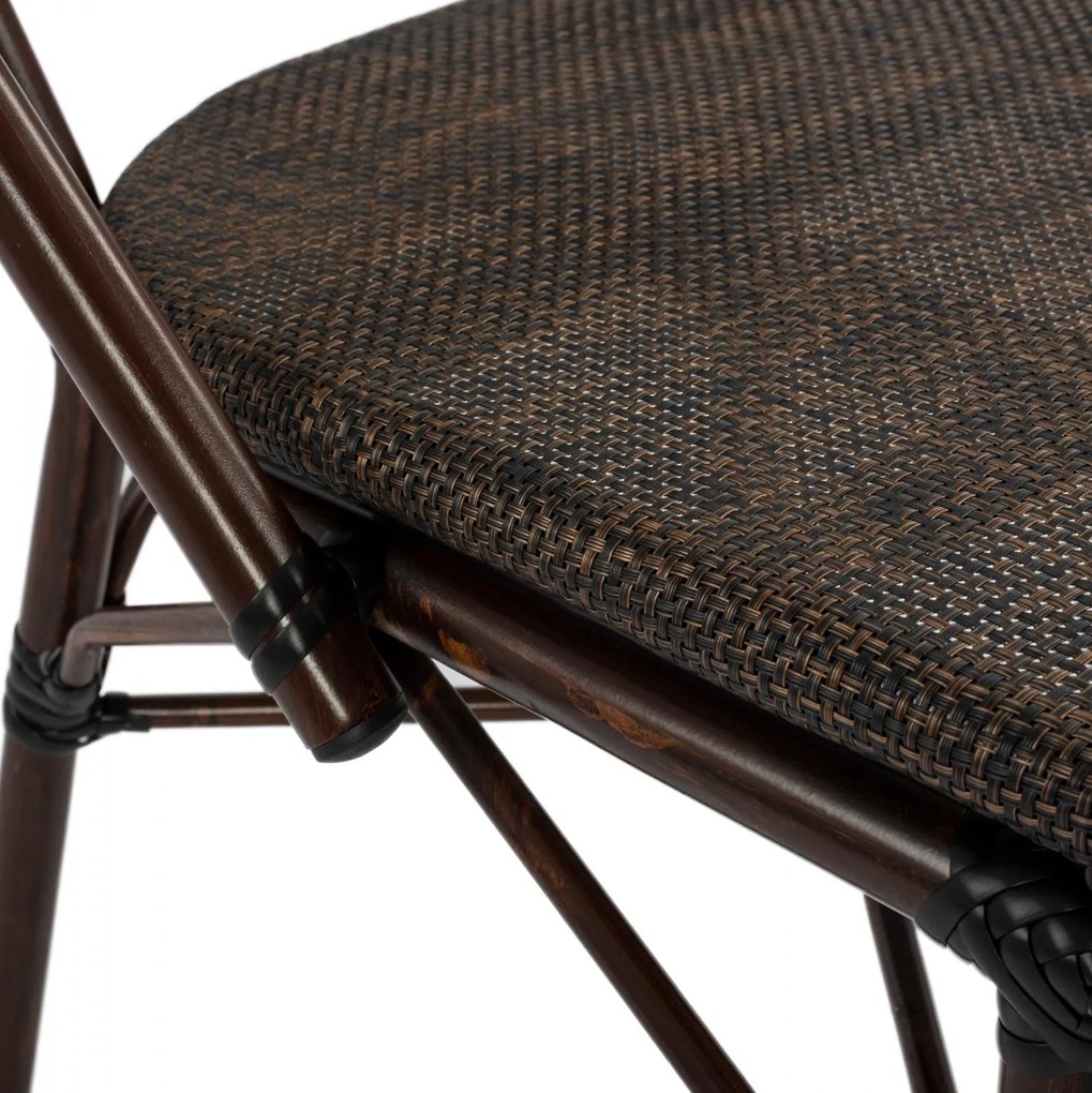 Καρέκλα PRETORIA C5718 Μεταλλική Bamboo Look Καφέ 54x62x89 εκ. 54x62x89 εκ.