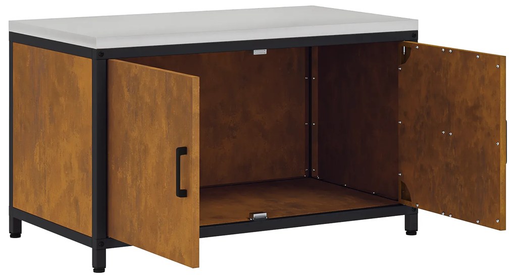 vidaXL Ντουλάπα Αποθήκευσης Κουζίνας με ράφι Σκ rusty 60 x 50 x 92 εκ.