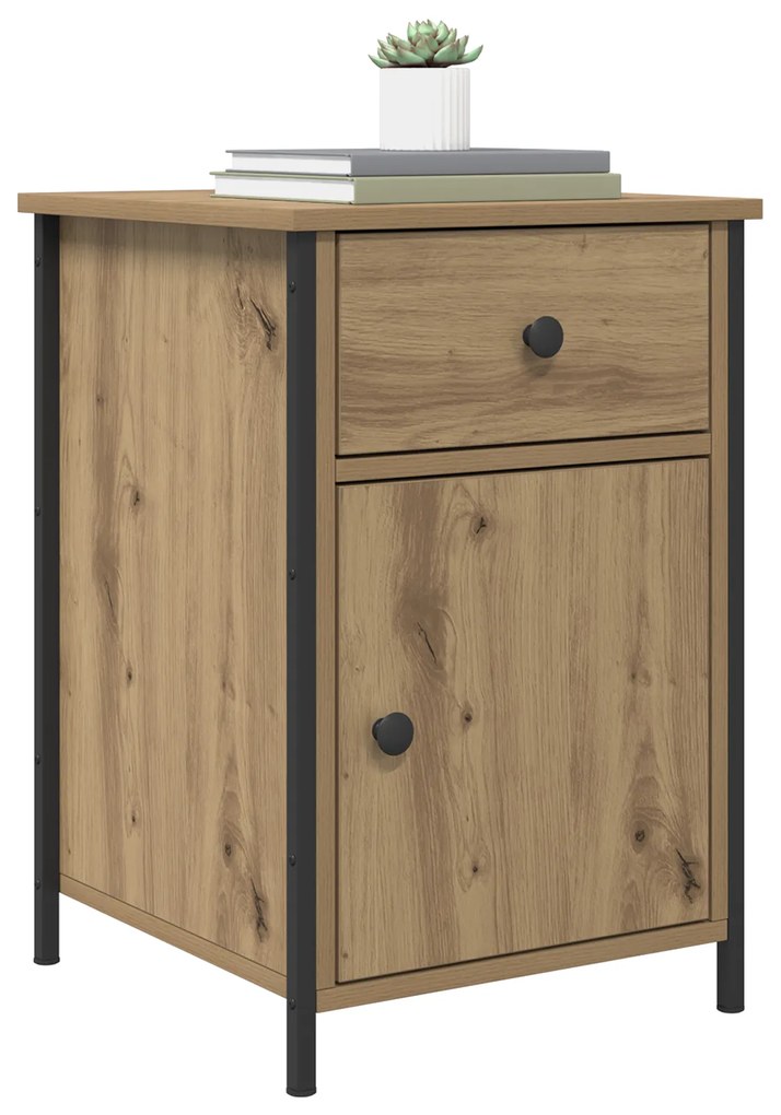 vidaXL κομοδίνο Δρυς 40x42x60 εκ. Επεξεργασμένο Ξύλο