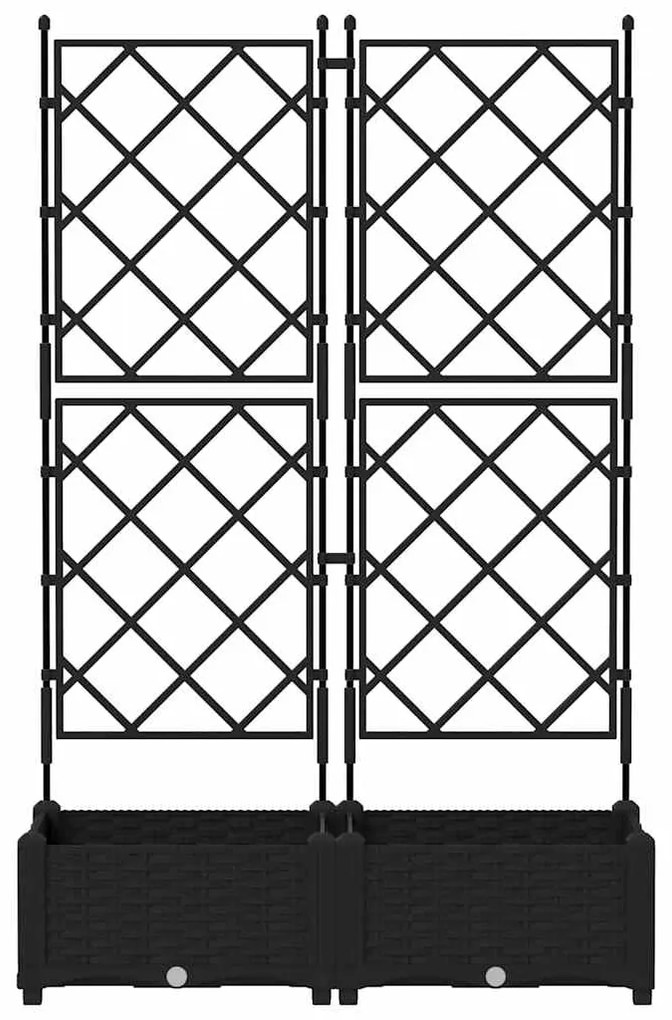 vidaXL Κηποτινάκι με Τρέλα Μαύρο 80 x 40 x 125.5 εκ. PP