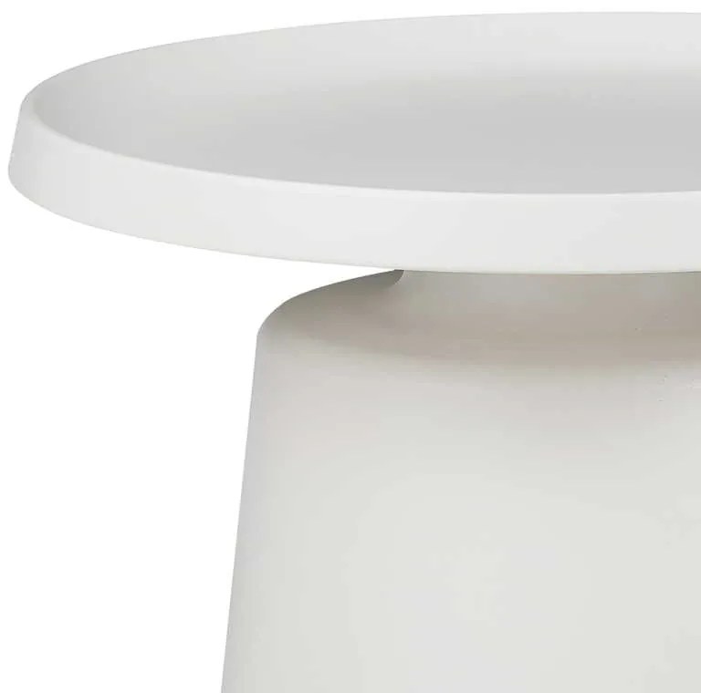 Τραπέζια σαλονιού Ginoze Inart σετ 2τεμ μέταλλο σε λευκή απόχρωση