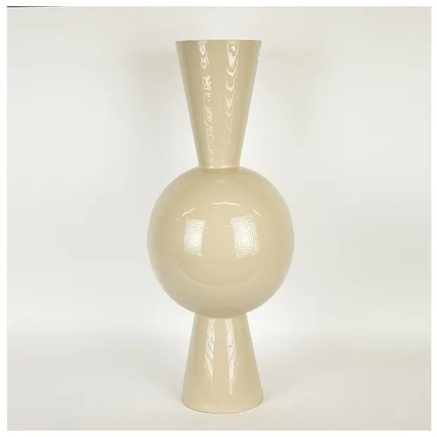 Βάζο Μεταλλικό Μπεζ 30x30x75cm 752-22052 Estheti-752-22052-Μπεζ 752-22052