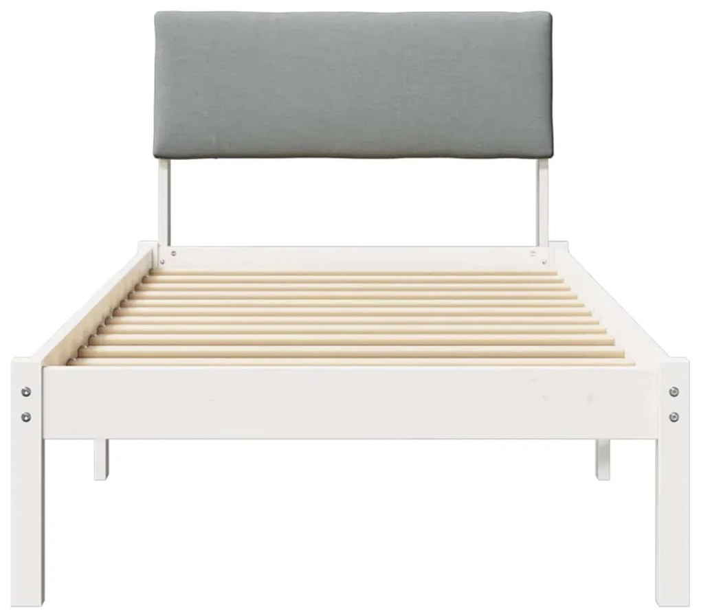 vidaXL Σκελετός Κρεβατιού Λευκό και ανοιχτό γκρι 80 x 200 cm