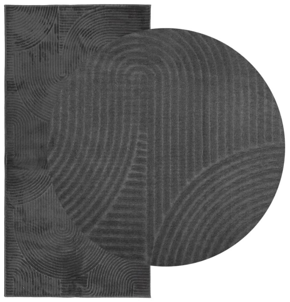 Χαλί IZA με Κοντό Πέλος Σκανδιναβική Όψη Ανθρακί 100x200 εκ. - Ανθρακί