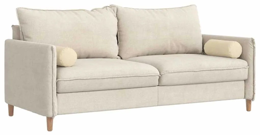 vidaXL Μαξιλάρια Στήριγμα 2 pcs Κρεμ Ø 15 x 40 εκ ύφασμα