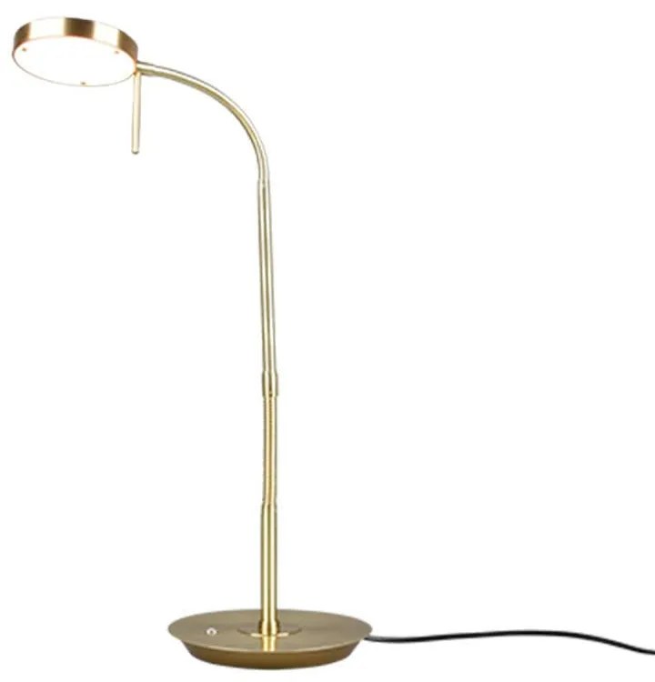 Φωτιστικό Επιτραπέζιο Monza 523310108 12W Led 19x46x57cm Brass Mat Trio Lighting Μέταλλο