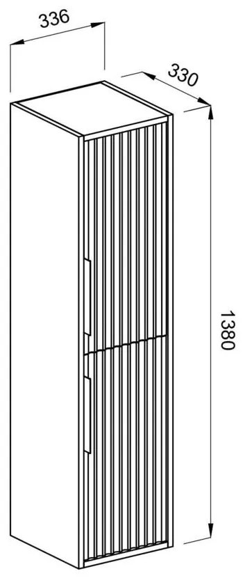 Στήλη HOLE Λευκό MDF 18mm Λάκα 34 3CHOL034WHM κρεμαστή