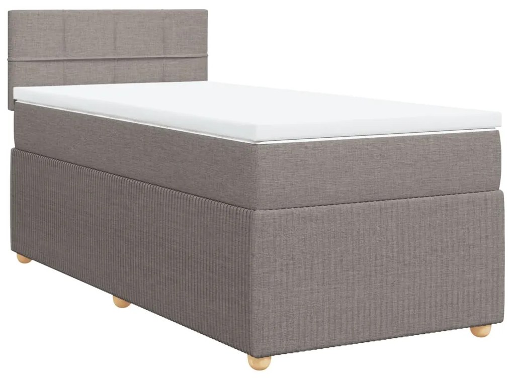 ΚΡΕΒΑΤΙ BOXSPRING ΜΕ ΣΤΡΩΜΑ TAUPE 100 X 200 ΕΚ. ΥΦΑΣΜΑΤΙΝΟ 3287371