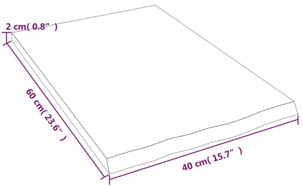 ΡΑΦΙ ΤΟΙΧΟΥ 40 X 60 X 2 ΕΚ. ΑΠΟ ΑΚΑΤΕΡΓΑΣΤΟ ΜΑΣΙΦ ΞΥΛΟ ΔΡΥΟΣ 363515