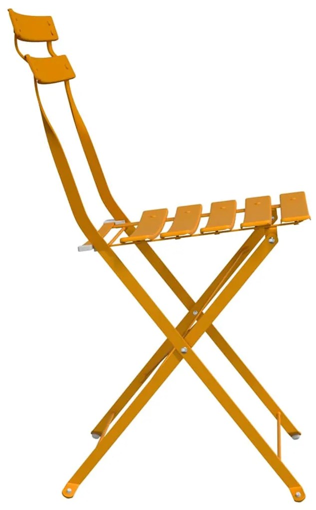 vidaXL Πτυσσόμενη Καρέκλα Κήπου 2 pcs Μουσταρδί 42 x 46 x 82εκ Ατσάλι