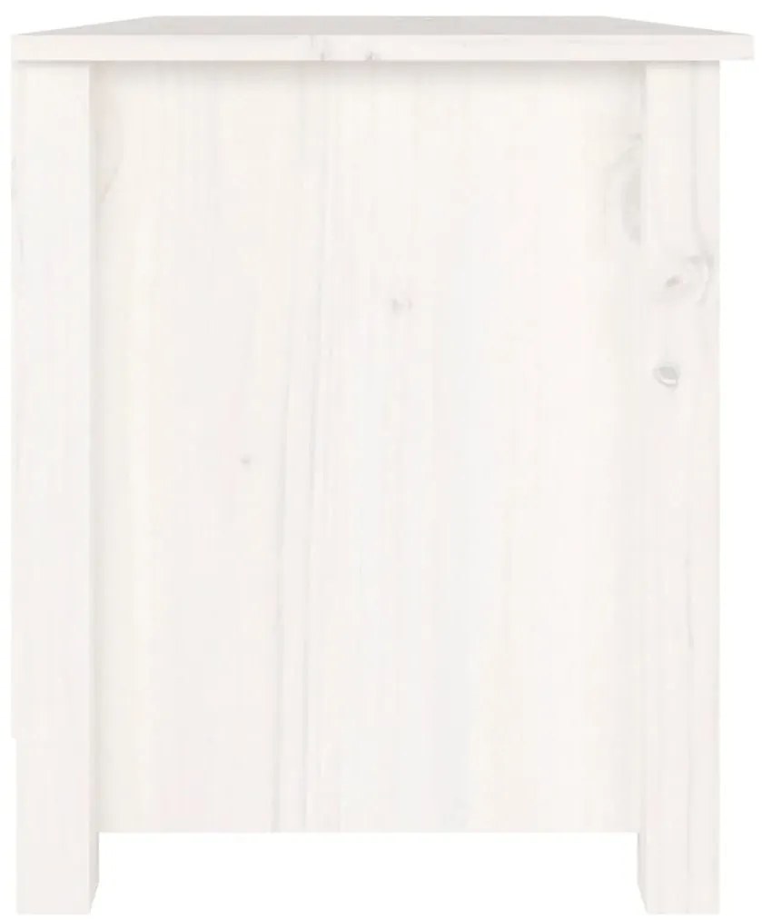 vidaXL Παπουτσοθήκη Λευκή 70 x 38 x 45,5 εκ. από Μασίφ Ξύλο Πεύκου