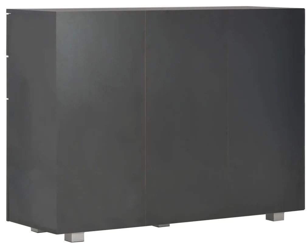 vidaXL Μπουφές Γυαλιστερός Μαύρος 107x35x80,5 εκ.