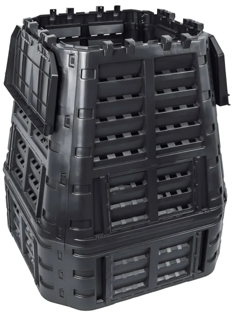 vidaXL Κάδος Κομποστοποίησης Μαύρος 93,3 x 93,3 x 113 εκ. 740 Λίτρων