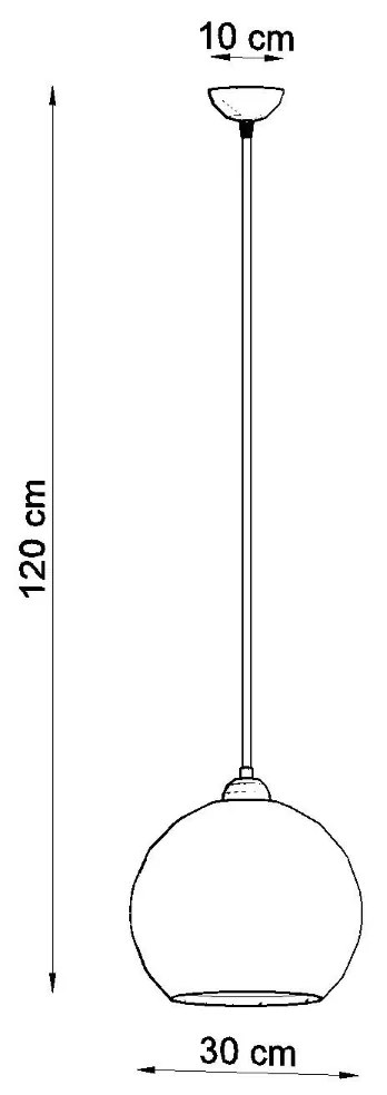 Sollux Κρεμαστό φωτιστικό Ball 1,μπλέ χρώμα,1xE27/60w
