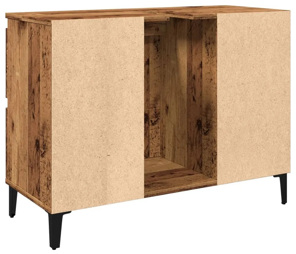 vidaXL Ντουλάπι νιπτήρα Παλιό ξύλο 80x33x60 cm Κατασκευασμένο ξύλο