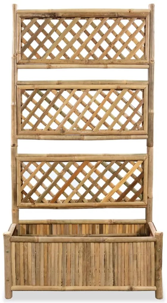 vidaXL Ζαρντινιέρα Κήπου με Καφασωτό 70 εκ. από Μπαμπού