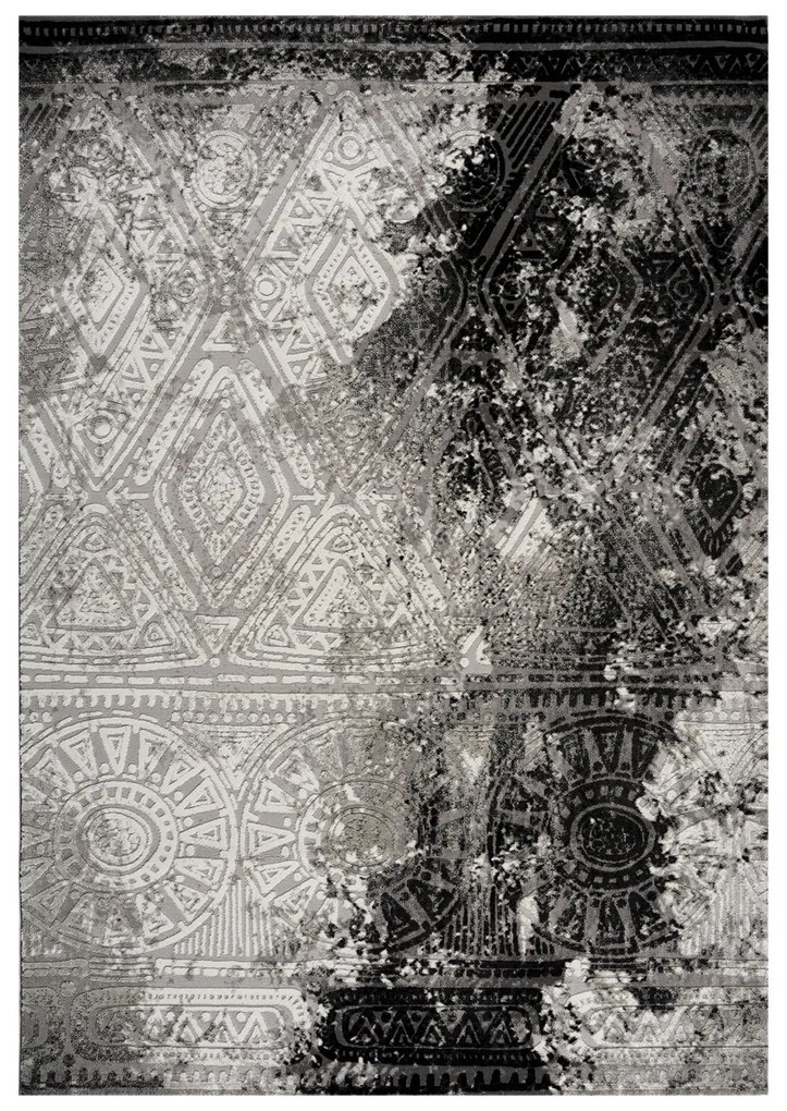 Χαλί (160x230) Polcarpet Damask 3572 Grey Black