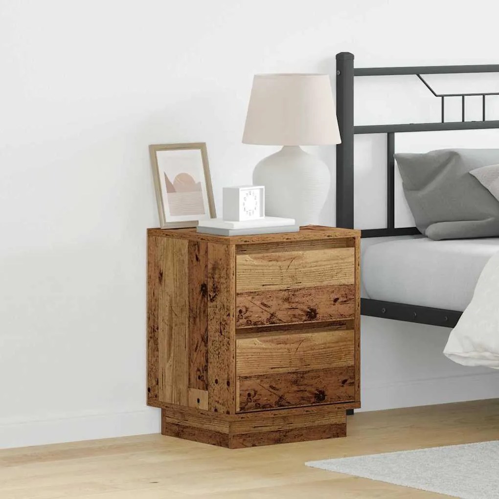 vidaXL Κομοδίνο 2 pcs Παλιό Ξύλο 39 x 34.5 x 50 εκ. Επεξεργασμένο ξύλο
