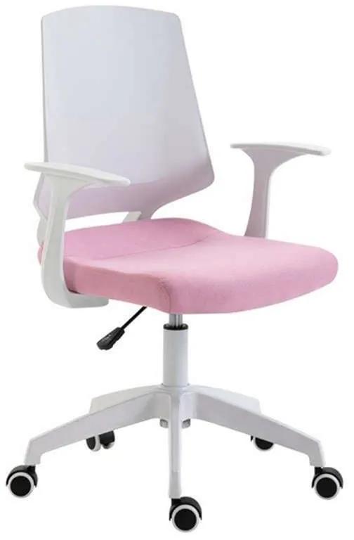 Πολυθρόνα Γραφείου ΒΣ1150-W White/Pink  62Χ54Χ92/102εκ. 01.0038