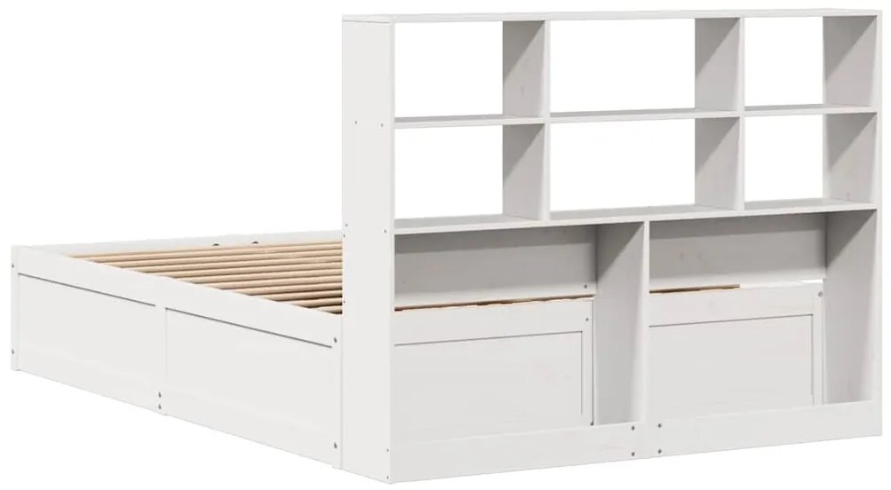vidaXL Σκελετός Κρεβ. Χωρίς Στρώμα Λευκό 160x200 εκ Μασίφ Πεύκο