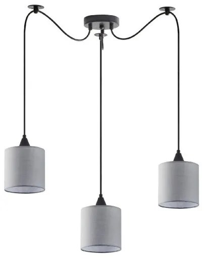 Κρεμαστό Φωτιστικό Οροφής Ύφασμα ADEPT H300 Φ40 Homelighting-77-9016-Γκρι 77-9016
