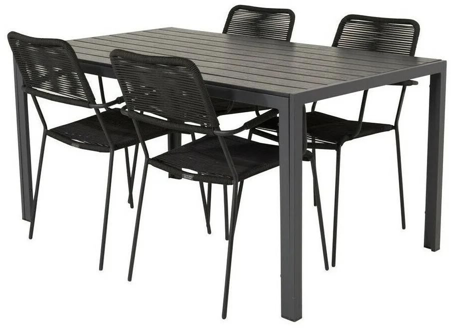 Σετ Τραπέζι και καρέκλες Dallas 2983, Polyξύλο, Σχοινί | Epipla1.gr