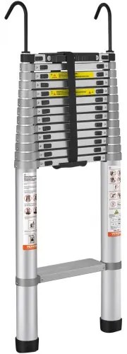 VEVOR Telescoping Ladder Aluminum Extension Step 18.5 ft Multi-purpose Portable