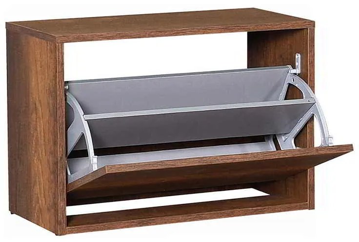 Παπουτσοθήκη 6 ζεύγων Step Megapap σε χρώμα καρυδί 60x30x42εκ.