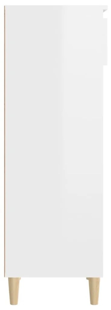 vidaXL Παπουτσοθήκη Γυαλιστερό Λευκό 40x36x105 εκ. Επεξεργασμένο Ξύλο