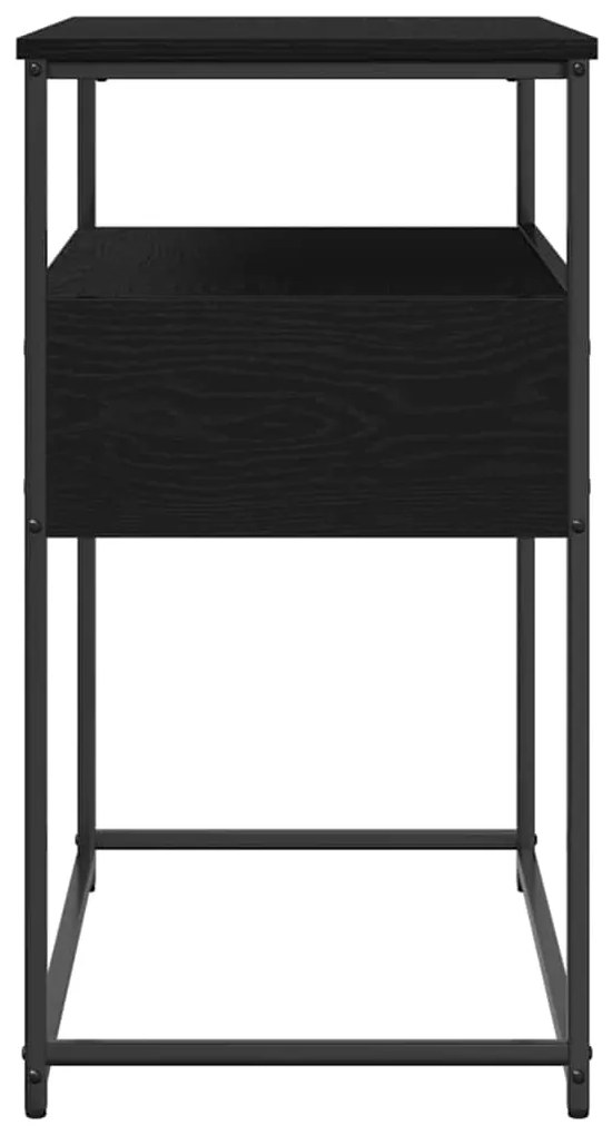 vidaXL Τραπέζι κονσόλας Μαύρη Οξυά 75 x 40 x 75 cm Επεξεργασμένο ξύλο