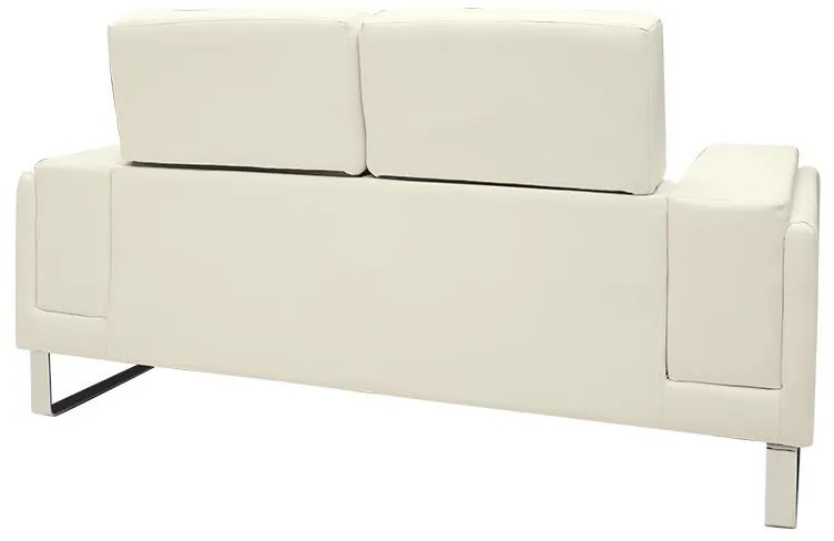 Καναπές Shea 2θέσιος PU ivory-inox 158x80x87εκ 158x80x87 εκ.