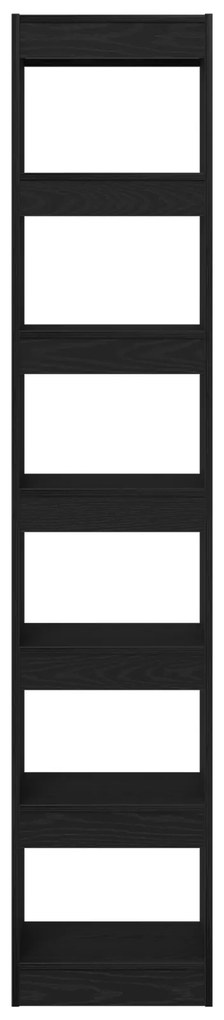 vidaXL Βιβλιοθήκη Μαύρης Δρυός 40x30x198 εκ, Κατασκευασμένη από Επεξεργασμένο Ξύλο