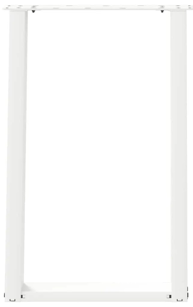 vidaXL Πόδια Τραπεζαρίας σε Σχήμα U 2 τεμ. Λευκά 60x(72-73) εκ. Ατσάλι