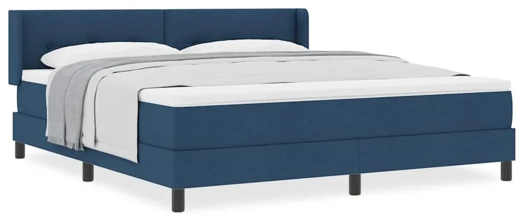 vidaXL Κρεβάτι box spring με στρώμα με στρώμα Μπλε 180 x 200 cm
