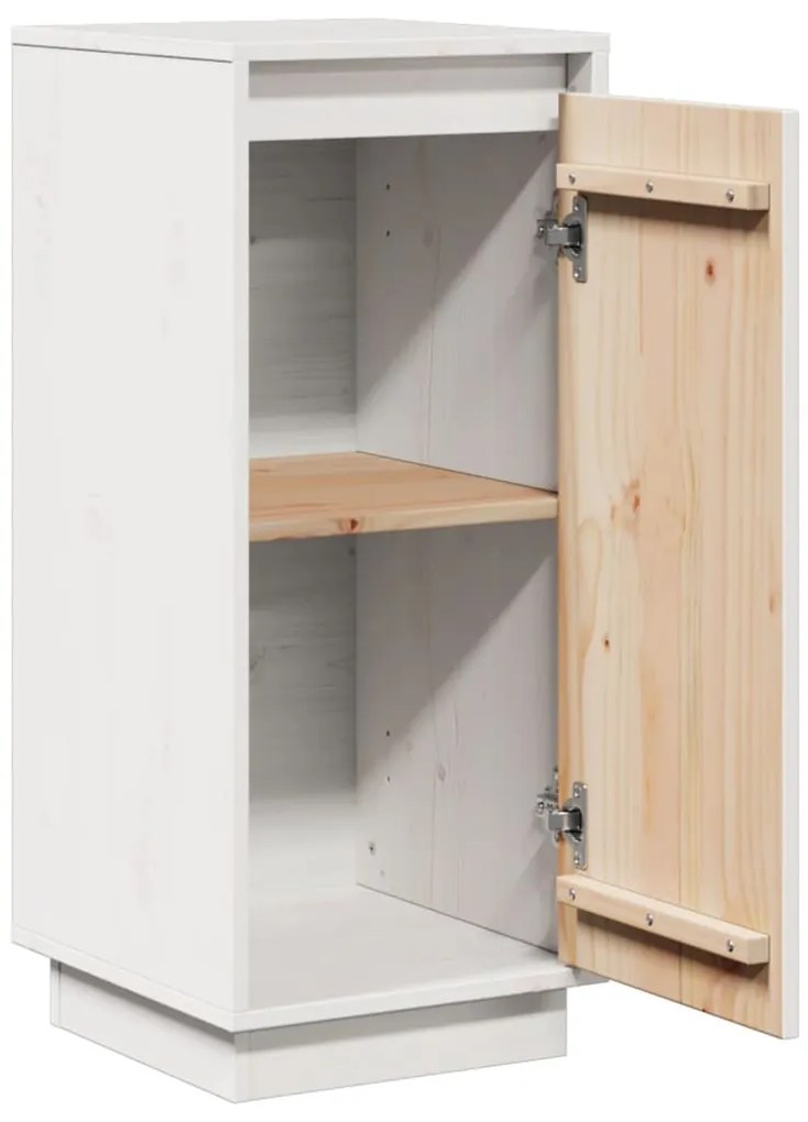 vidaXL Ντουλάπια 2 τεμ. Λευκά 31,5 x 34 x 75 εκ. από Μασίφ Ξύλο Πεύκου