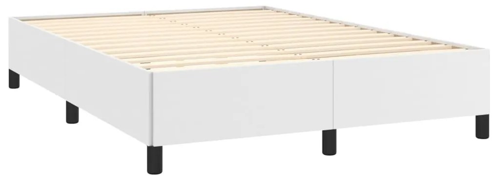 vidaXL Πλαίσιο Κρεβατιού Λευκό 140x200 εκ. από Συνθετικό Δέρμα