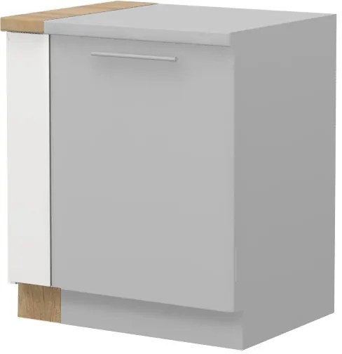 Προσαρμόσιμη επέκταση επιδαπέδιου ντουλαπιού Modena R-Λευκό - Λευκό γυαλιστερό - 15.00Χ32.00Χ72.00cm