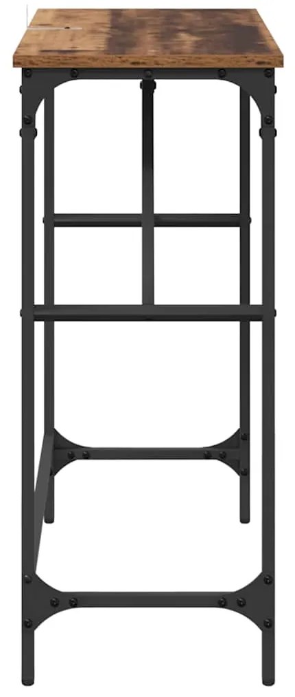 vidaXL Τραπέζι κονσόλας Παλιό ξύλο 75 x 32 x 75 εκ. Επεξεργασμένο ξύλο