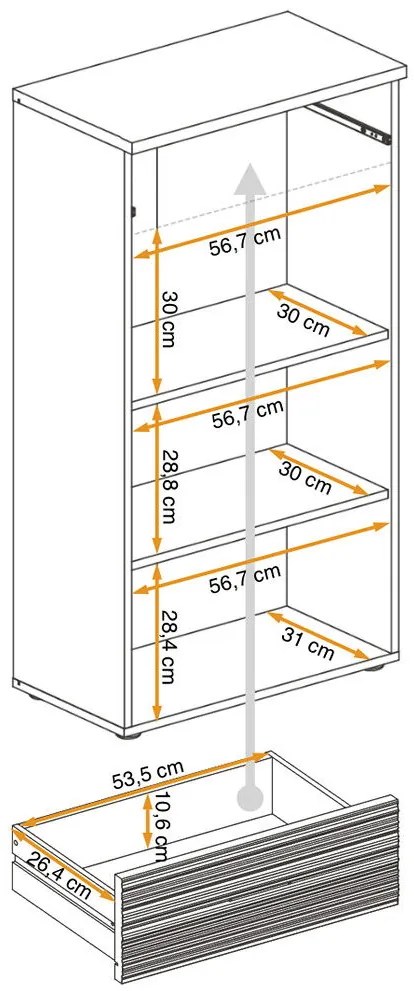 Swap XIX Σύνθεση Καφέ δρυς 280x180x40